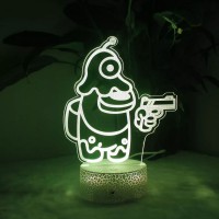 Lampe Among Us 3D Brain Slug imposteur pistolet