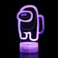 Lampe Among Us 3D violet